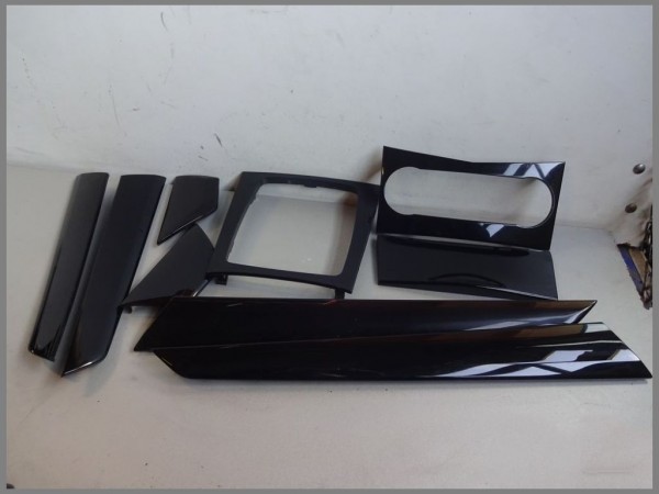 Mercedes Benz MB W204 BLACK Decor Fairings Shift Console Frame SET