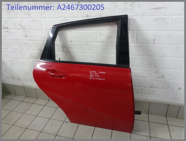 Mercedes Benz W246 Door Rear right 589 Red 2467300205 T16 Original
