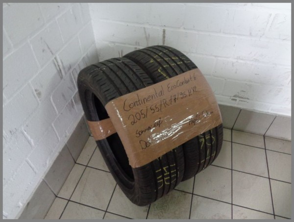 2x Continental 205 55 R17 95H XL EcoContact6 DOT0722 5,3mm Summertires