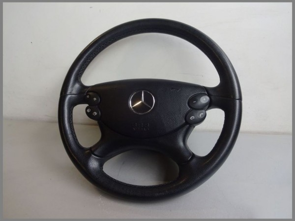 Mercedes Benz MB W209 R230 LEATHER steering wheel BLACK 2304600503 9E37 Original L11