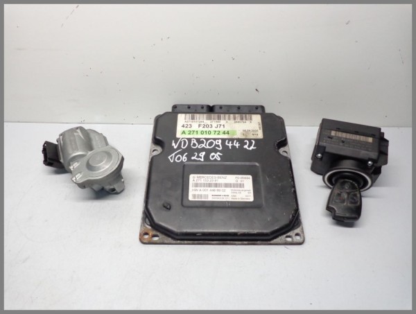 Mercedes Benz W209 CLK-Class engine control unit 2711532391 complete set