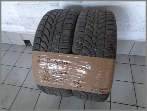 1x Bridgestone 205 55 R16 91H Blizzak DOT2517 5,8mm Wintertire