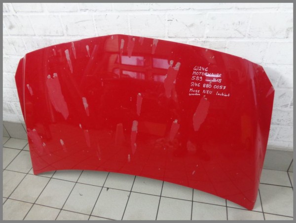 Mercedes Benz W246 B-Class bonnet hood 589 Red 2468800057 M18 original