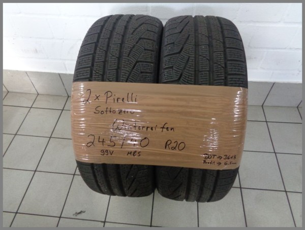 2x Pirelli 245 40 R20 99V SottoZero M&amp;S RunFlat DOT3618 6,5mm Winterreifen