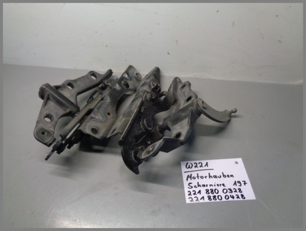 Mercedes W216 W221 Haubenscharniere Links &amp; Rechts 2218800428 2218800328 197 Schwarz