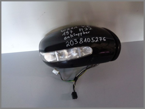 Mercedes Benz W211 outside mirror foldable right 197 black BJ.04 2038105276 A32