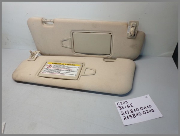 Mercedes W219 CLS Sonnenblenden Links Rechts 2198100110 2198100210 Beige