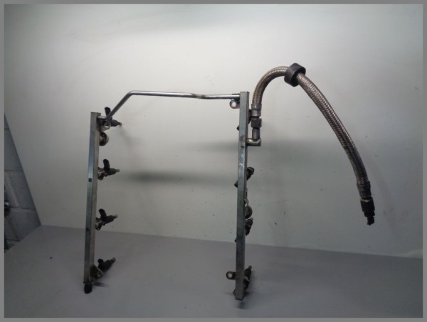 Mercedes M273 V8 Einspritzleiste Kraftstofferteiler 2730700795 Düsen 2720780249