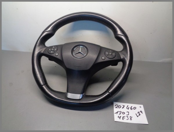 Mercedes Benz W212 W207 Steering Wheel 2074601203 9E38 Black -damaged-
