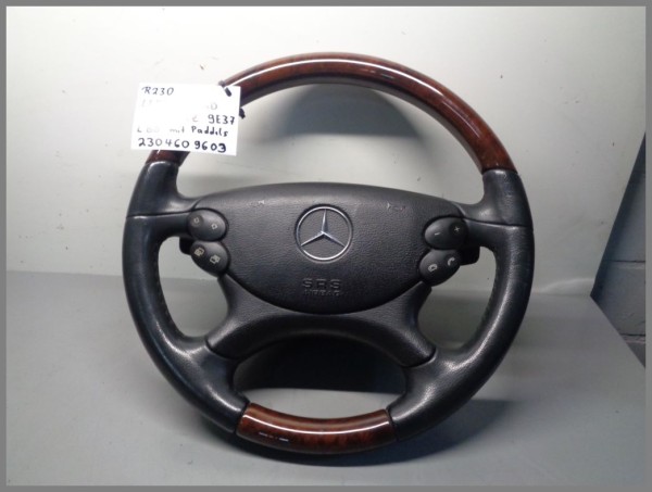 Mercedes R230 W209 CLK Holzlenkrad 2304609603 9E37 SCHWARZ Lenkrad Original L88
