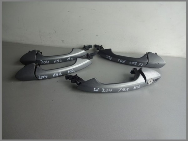 Mercedes Benz W204 Door Handles Exterior Handles 792 Palladium Silver Front Rear SET