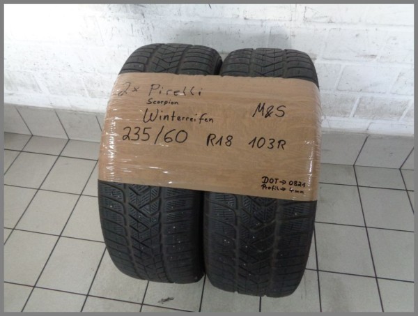 2x Pirelli 235 60 R18 103R Scorpion M&amp;S DOT0821 4,0mm Winterreifen