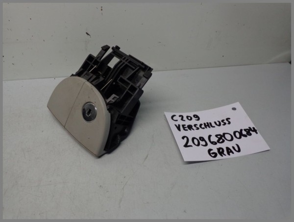 Mercedes W209 CLK Mittelarmlehne Verschluss Schloss Schalter 2096800684 DUNKELGRAU