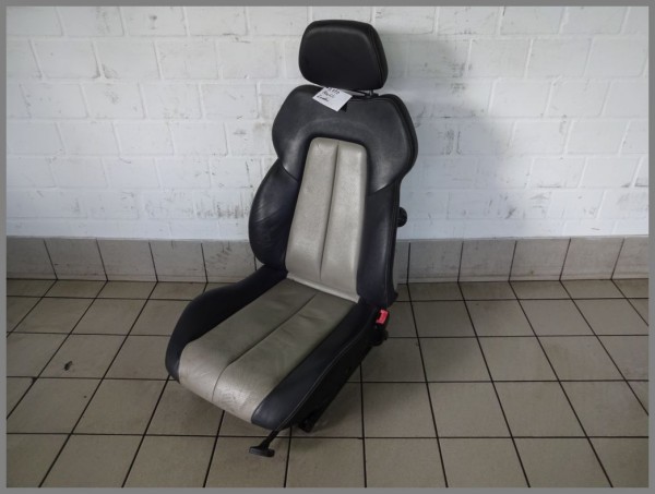 Mercedes Benz R170 SLK Sitz Ledersitz Schwarz Weiss Grau Rechts Beifahrersitz