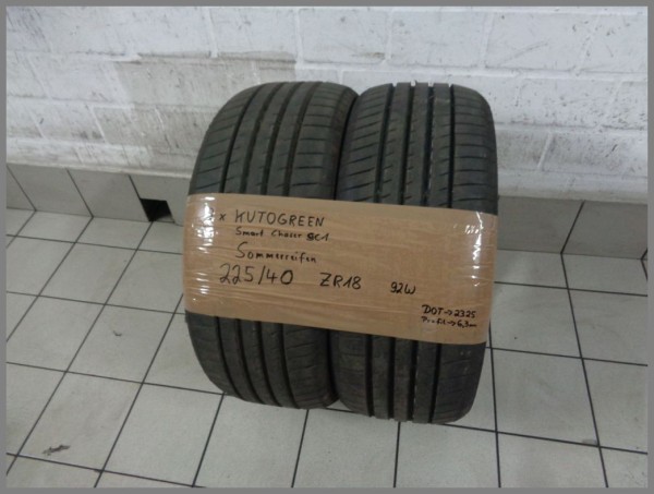 2x Kutogreen 225 40 ZR18 92W Smart Chaser SC1 DOT2325 6,9mm Summertires
