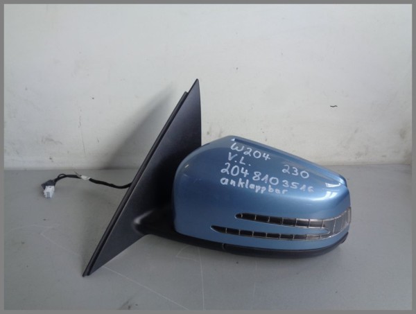Mercedes W204 exterior mirror left 230 blue 2048103516 foldable original