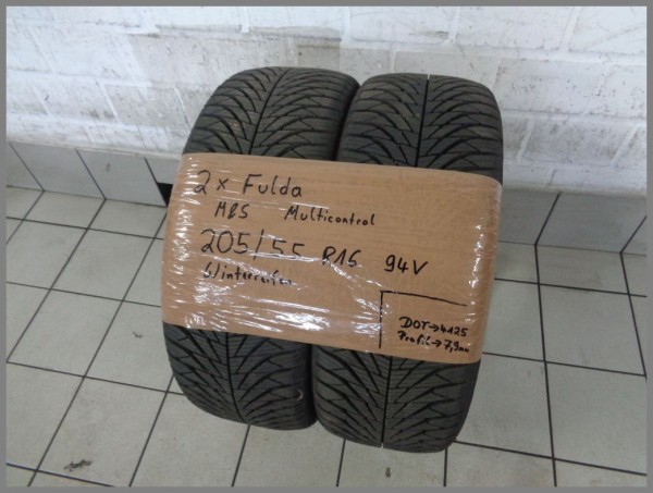 2x Fulda 205 55 R16 94V MultiContact M&amp;S DOT4125 7,9mm Winterreifen