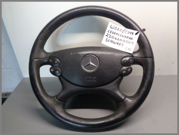 Mercedes Benz W209 R230 W211 LEDER Lederlenkrad SCHWARZ 2304600503 L12