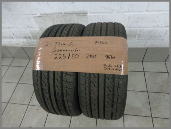 2x Three-A 225 50 R16 96W P306 DOT1123 6,7mm Summertires