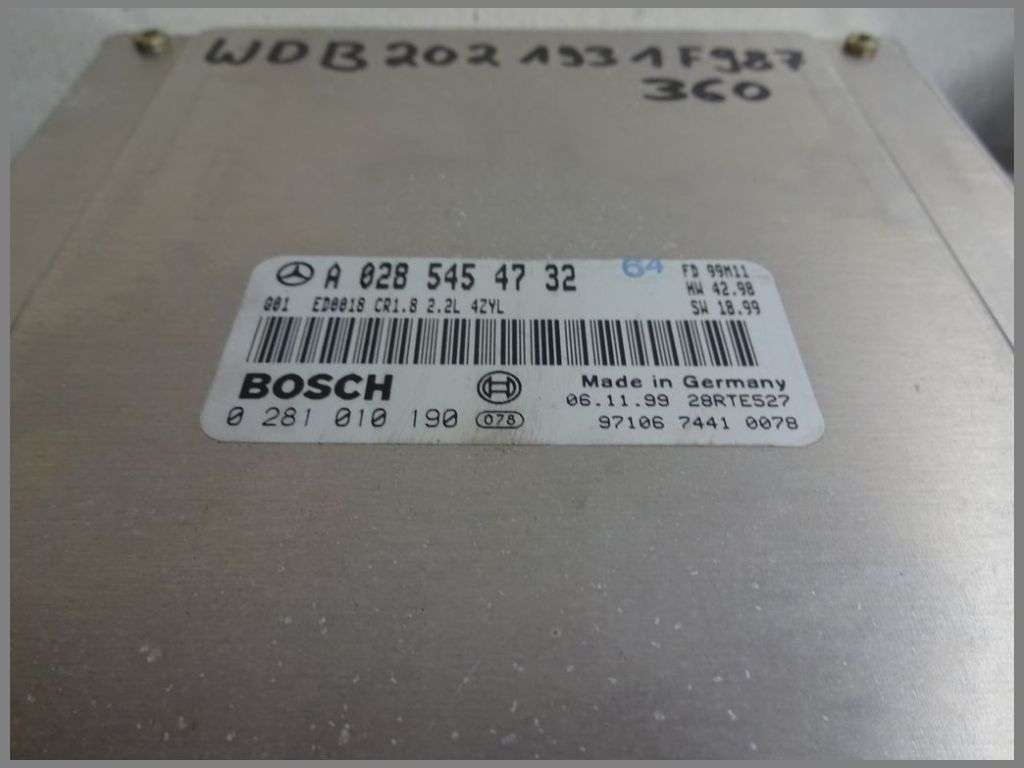 Mercedes Benz W202 CDI engine control unit 0285454732 BOSCH  