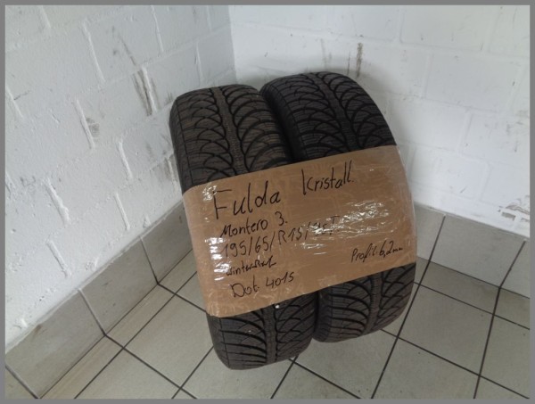 2x Fulda 195 65 R15 91T Kristall Montero3 DOT4015 6,2mm Wintertires