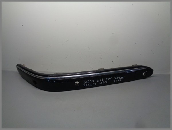 Mercedes Benz W203 C-Klasse Zierleiste Stoßstange Vorne RECHTS 2038856221 197 Schwarz