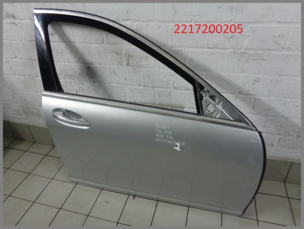 Mercedes Benz W221 door front right 775 Silver 2217200205 T12 Original