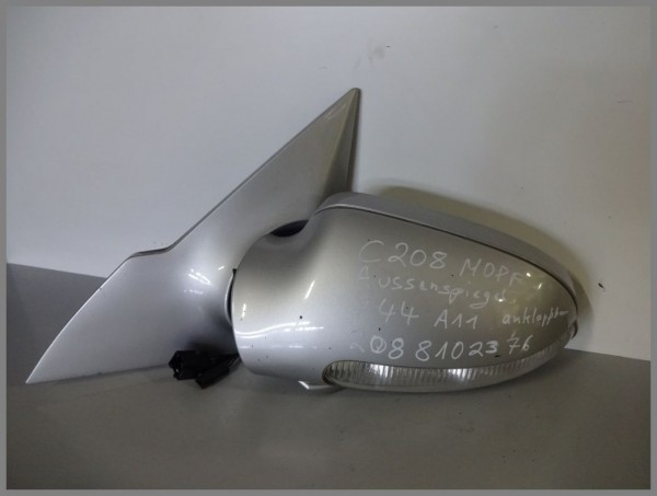 Mercedes Benz W208 exterior mirror MOPF 744 silver left 2088102376 foldable A11