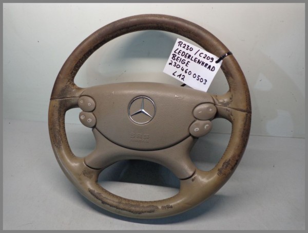 Mercedes Benz W209 R230 CLK SL LEDER Lederlenkrad BEIGE 2304600503 L12