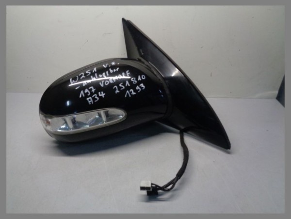 Mercedes Benz R251 exterior mirror foldable right 197 black 2518101293 original