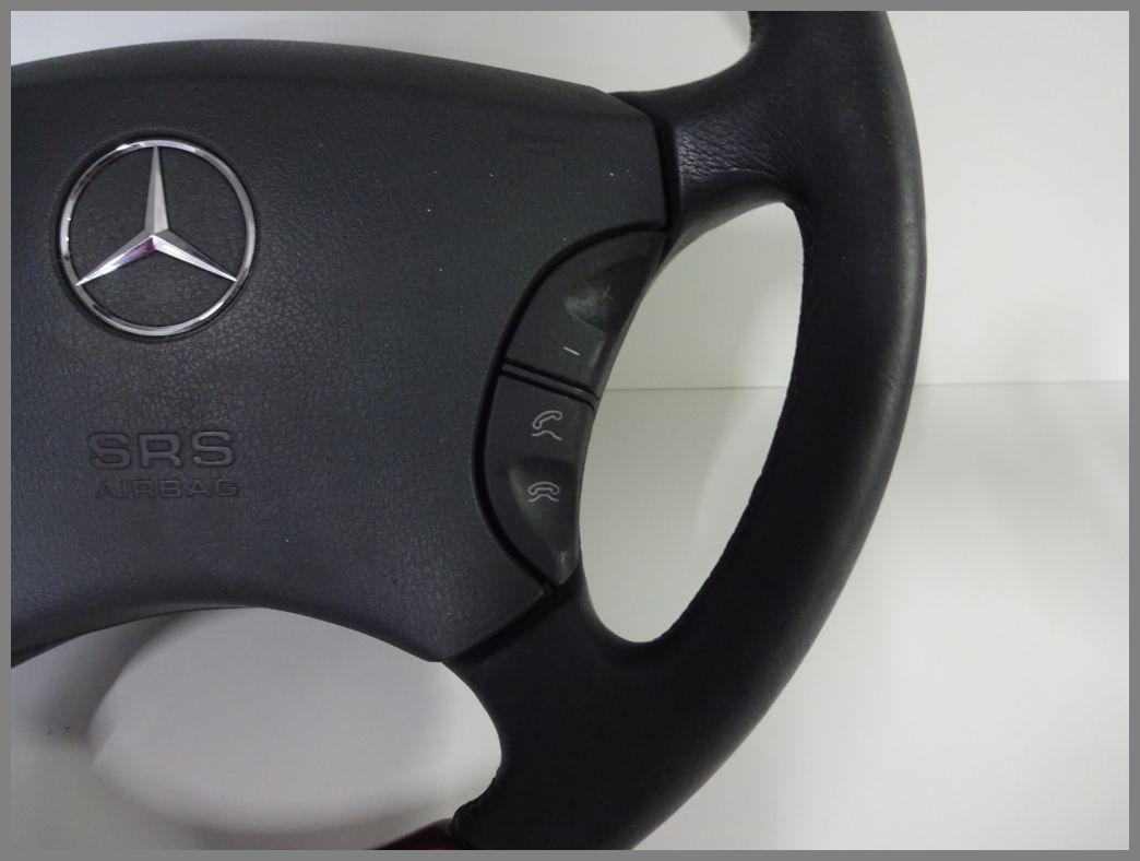 Mercedes W220 Lenkrad Lederlenkrad Mit Heizung 2204601703 9c29 Holz Schwarz L11 Benzshop De