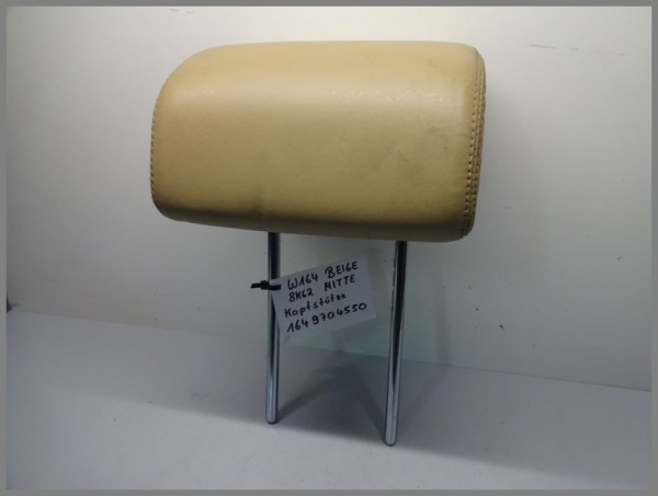 Mercedes W164 headrest support head LEATHER beige 1649704550 8K62 center rear