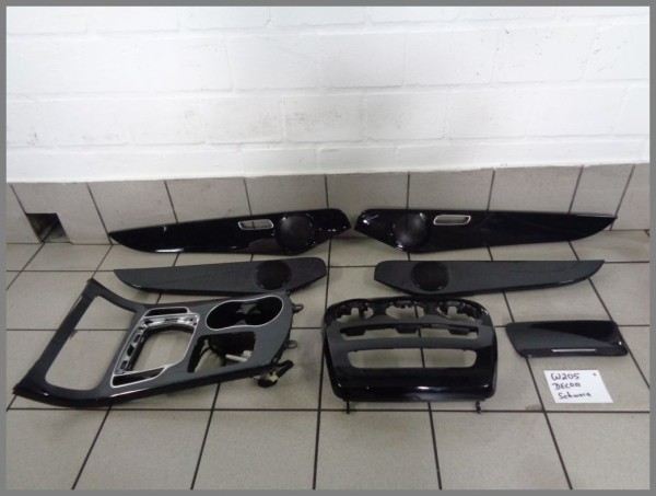 Mercedes W205 Schaltkulisse Rahmen decor Schaltrahmen Schwarz Original SET