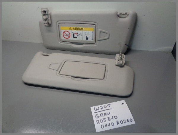 Mercedes W205 Sonnenblenden GRAU Links Rechts 2058100110 2058100210 7M93 Greige