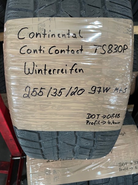 1x Cotinental 255 35 20 97W M+S ContiWinterContact TS830P DOT0818 4,4mm Wintertire